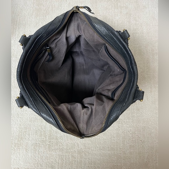 Madewell Black Leather Tote Bag - Picture 2 of 7